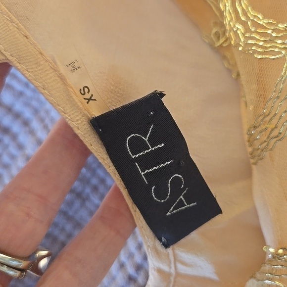 ASTR Beaded Silk Mini Dress Blush - Picture 7 of 8